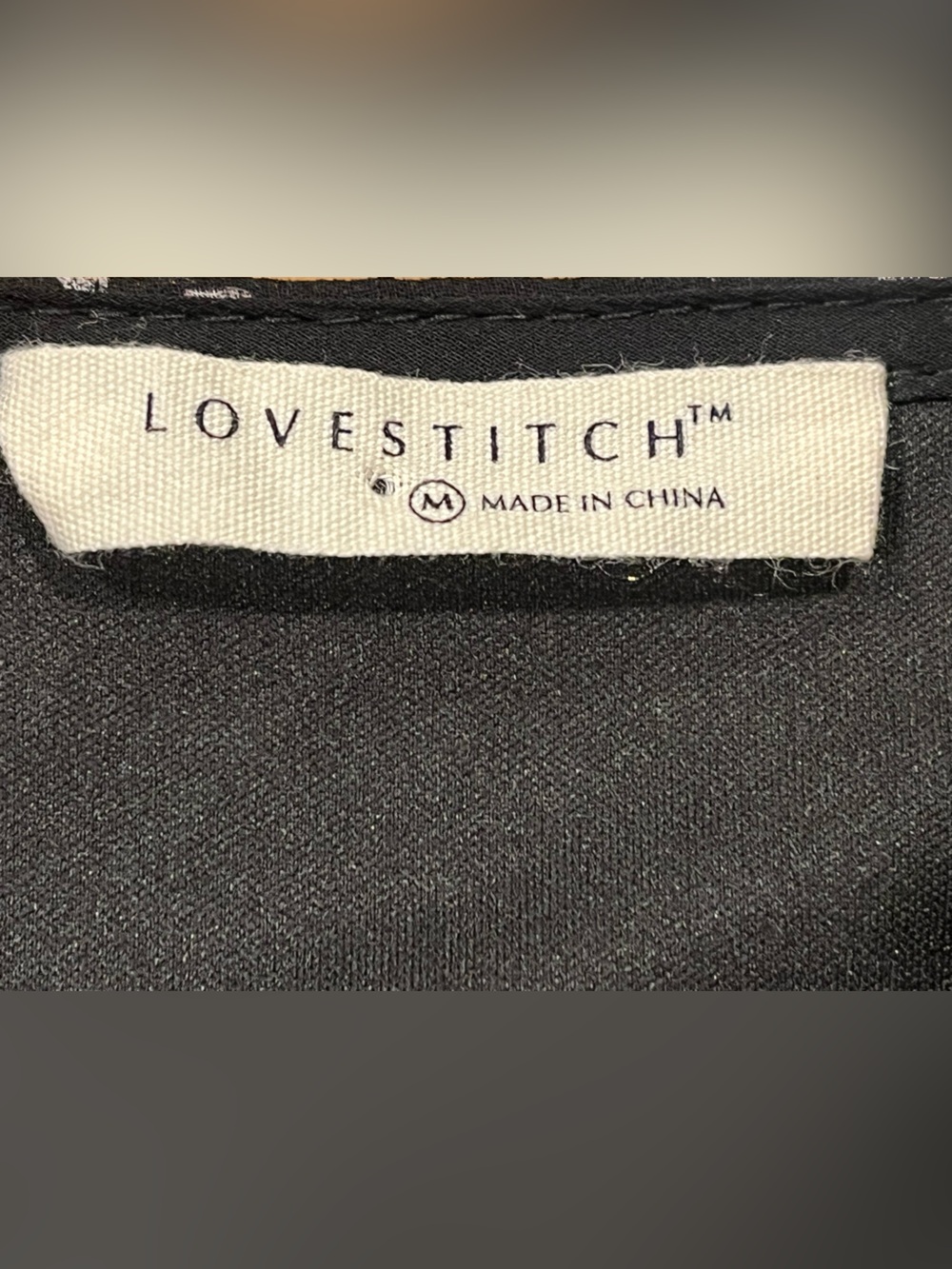 lovestitch Black Floral V-Neck Tiered Mini Dress • Size Medium • EUC - Picture 4 of 7
